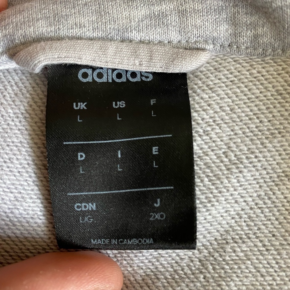Adidas Grey zipper jacket